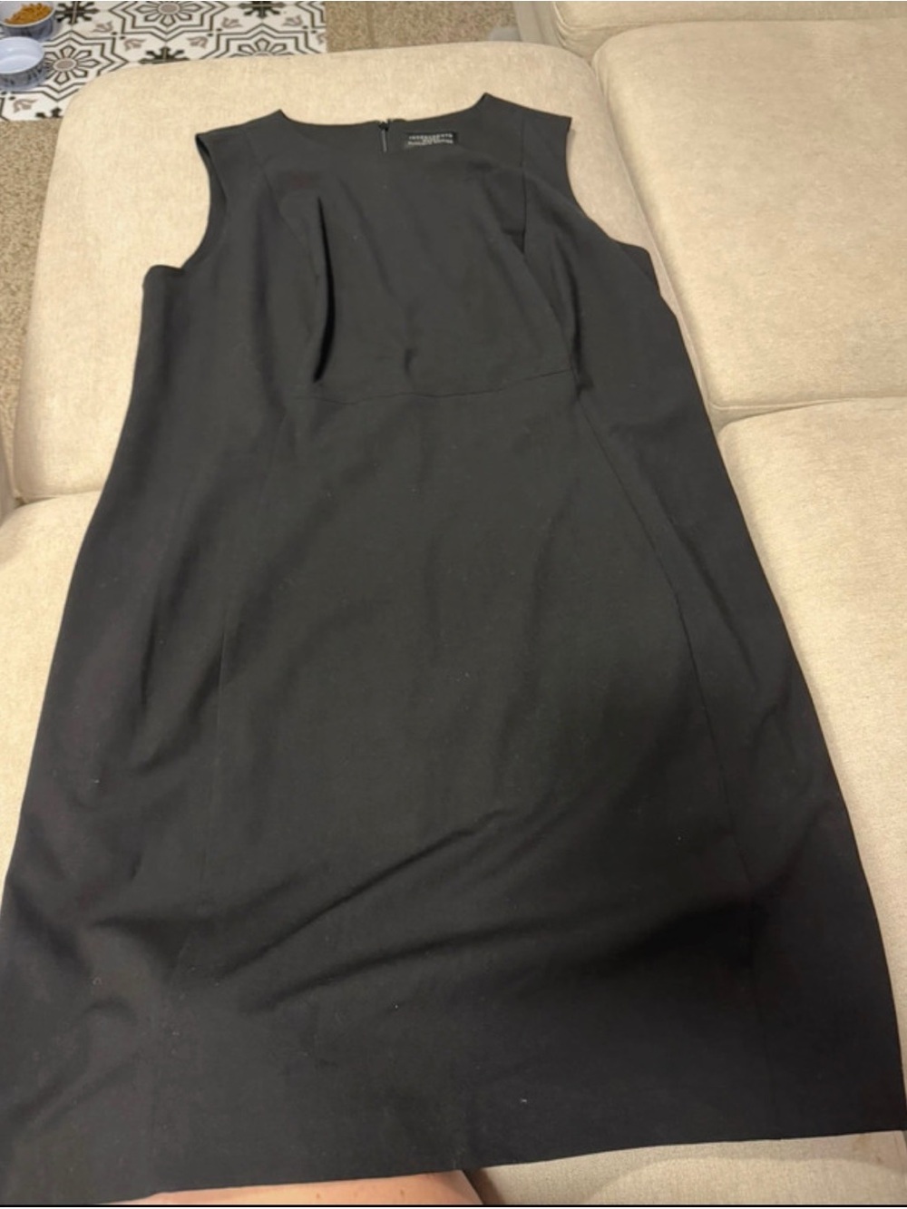 Investments Black Sleeveless Sheath Dress